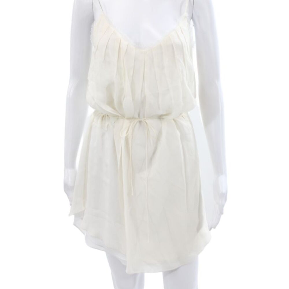 Chelsea Flower Womens Blouson Dress Ivory Sleeveless V-Neck Short Size XS
